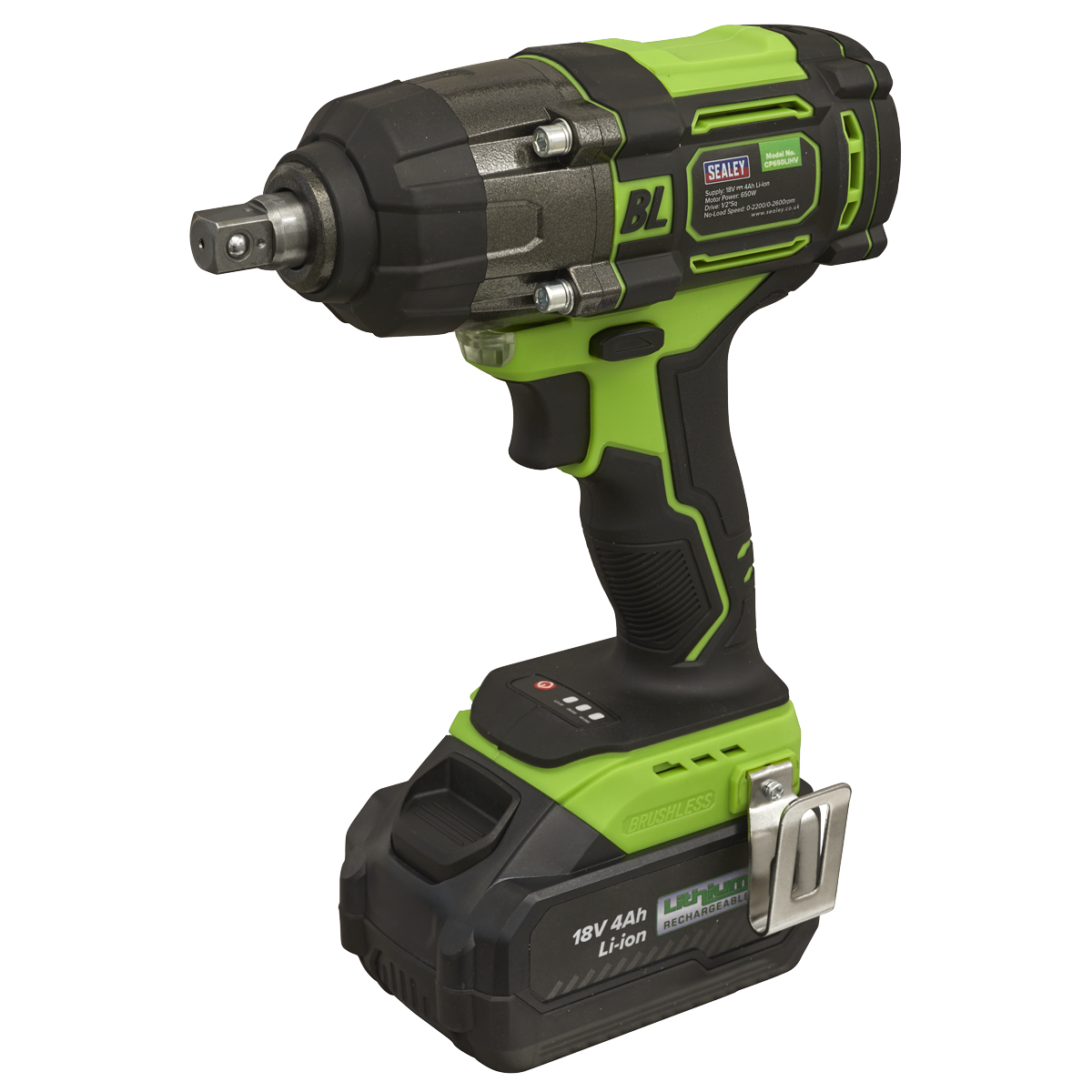 V Sq Drive Cordless Impact Wrench Nm Cp Lihv Sealey