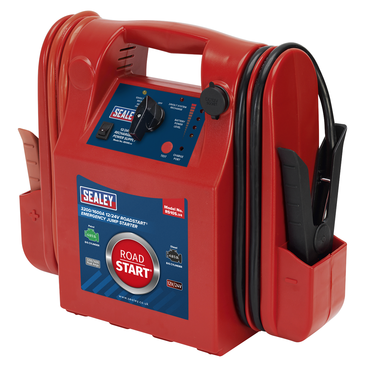 A V Roadstart Emergency Jump Starter Rs Sealey