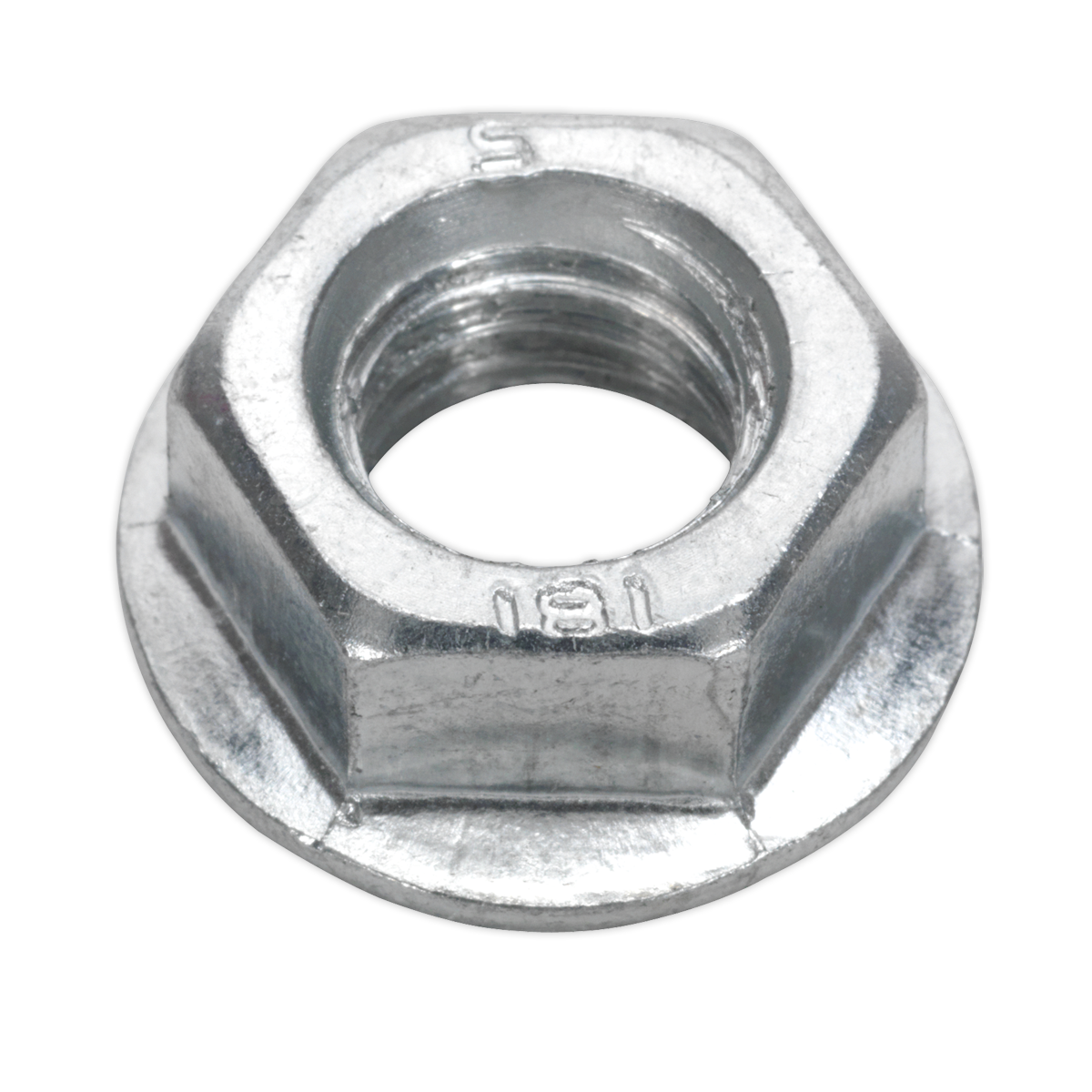 M Zinc Plated Serrated Flange Nut Pack Of Fn Sealey