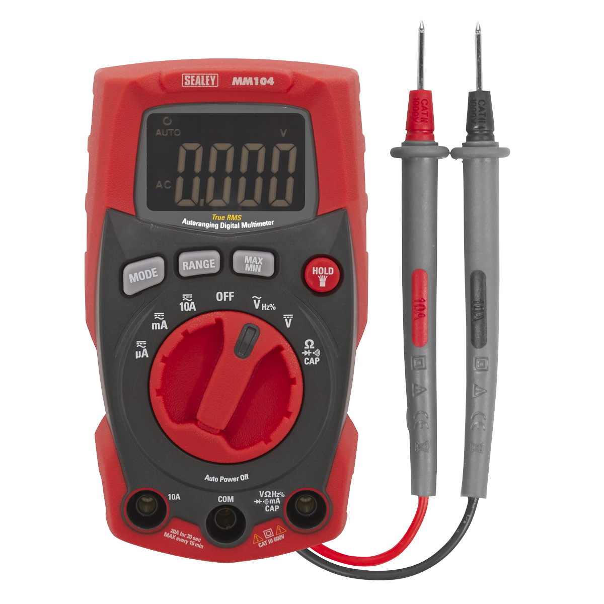 Professional Auto Ranging Digital Multimeter MM104 Sealey